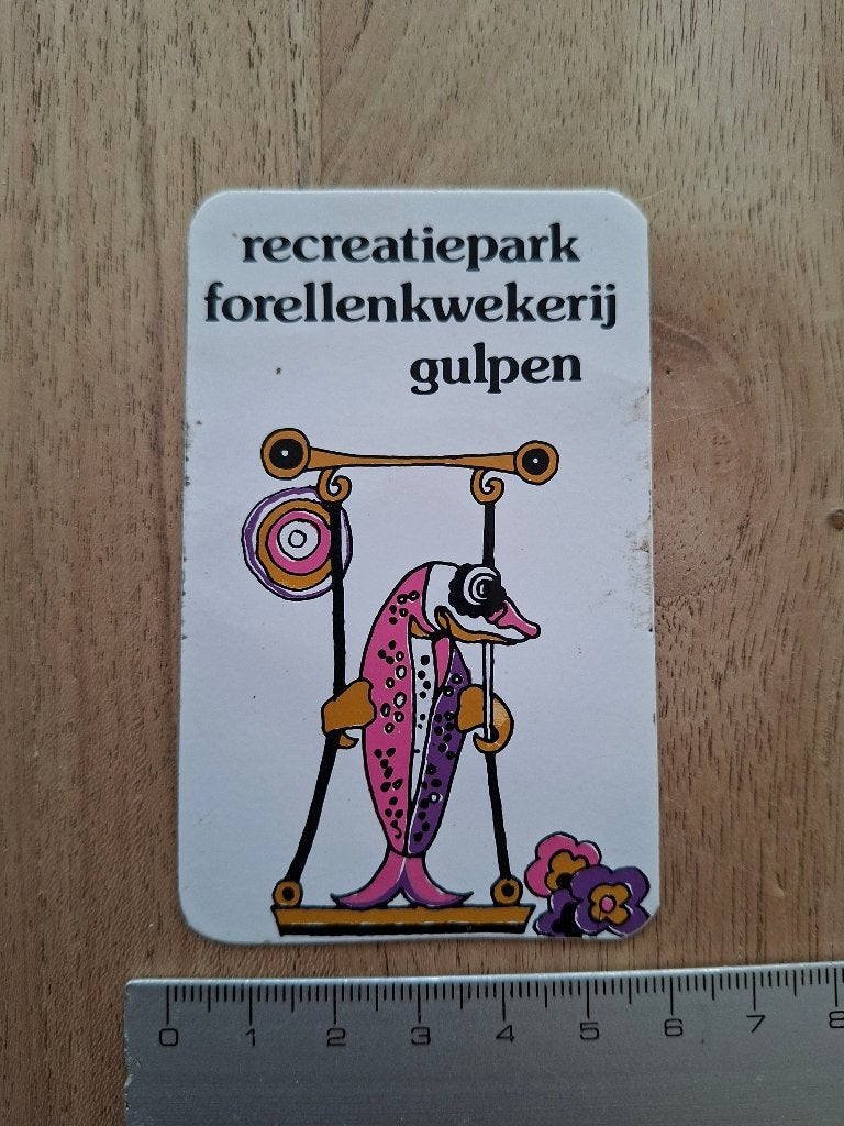 Sticker forellenkwekerij Gulpen, Ophalen of Verzenden, Zo goed als nieuw, Bedrijf of Vereniging