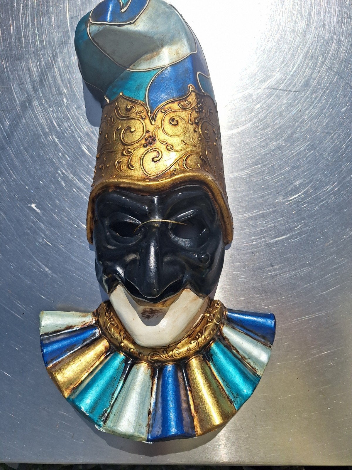 Groot Venetiaans masker Pulcinella.DALEN,DRENTHE, Wandhanger, Papier/karton, Ophalen of Verzenden, 51 cm