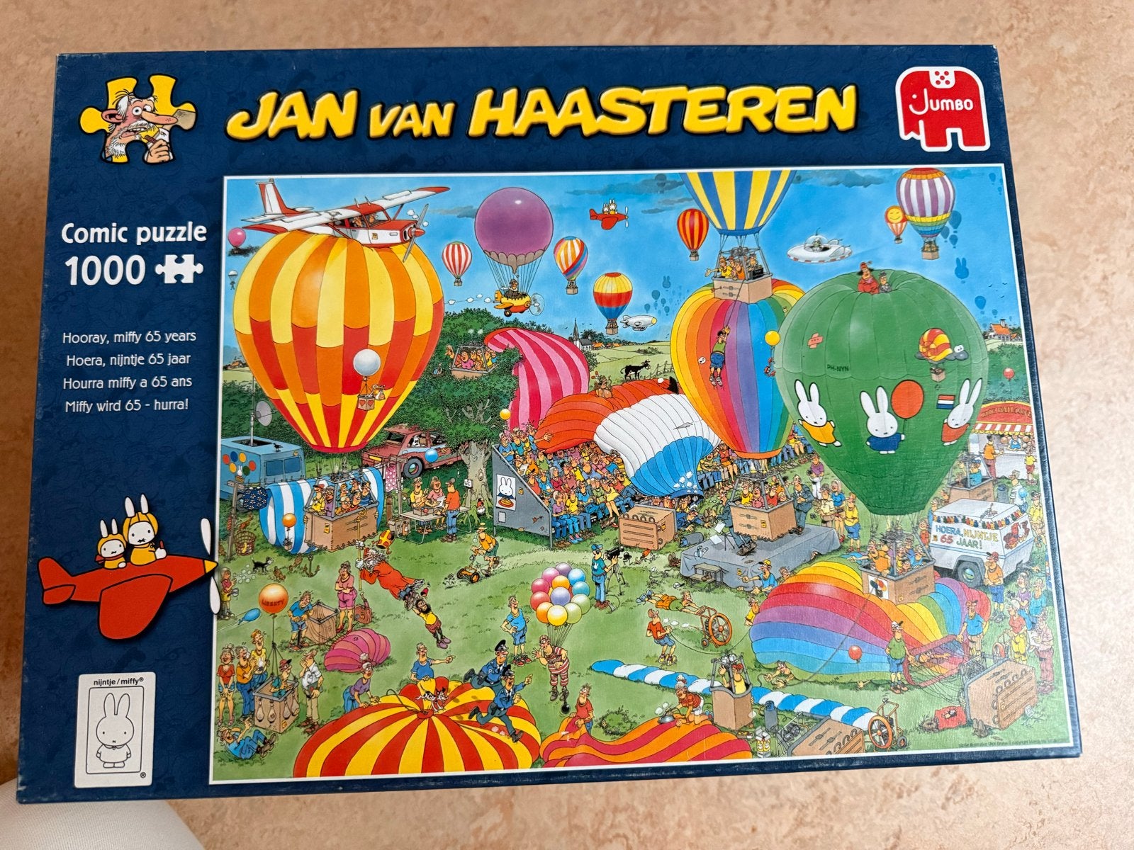 Jan van Haasteren Nijntje 65 jaar Comic Puzzel 1000 stukjes, Ophalen of Verzenden, 500 t/m 1500 stukjes, Zo goed als nieuw, Legpuzzel