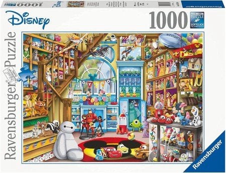 Ravensburger - Disney in de Speelgoedwinkel - 1000 stukjes, Hobby en Vrije tijd, Denksport en Puzzels, Ophalen of Verzenden, 500 t/m 1500 stukjes