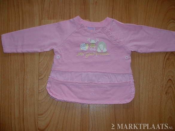 roze longsleeves maat 50 /56 (qwe), Ophalen of Verzenden, Zo goed als nieuw, Meisje, Shirtje of Longsleeve