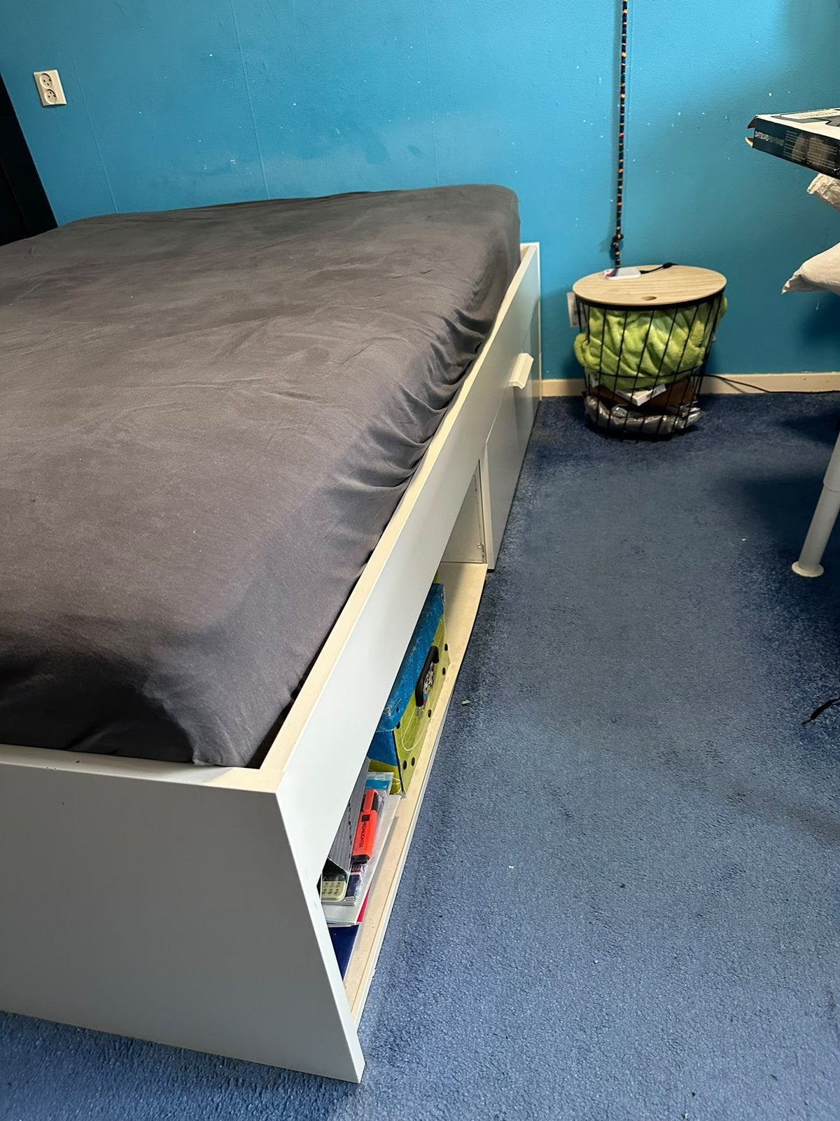 Ikea Malm bed, Gebruikt, Wit, Tweepersoons, 200 cm