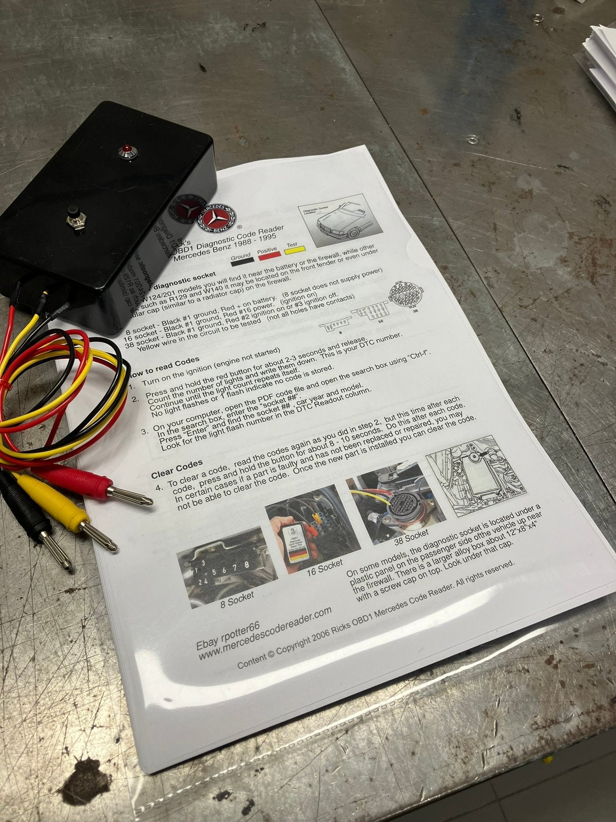 OBD 1 tester Mercedes | W201 | W124 | W126 | W129 | W140, Ophalen of Verzenden, Gebruikt, Mercedes-Benz