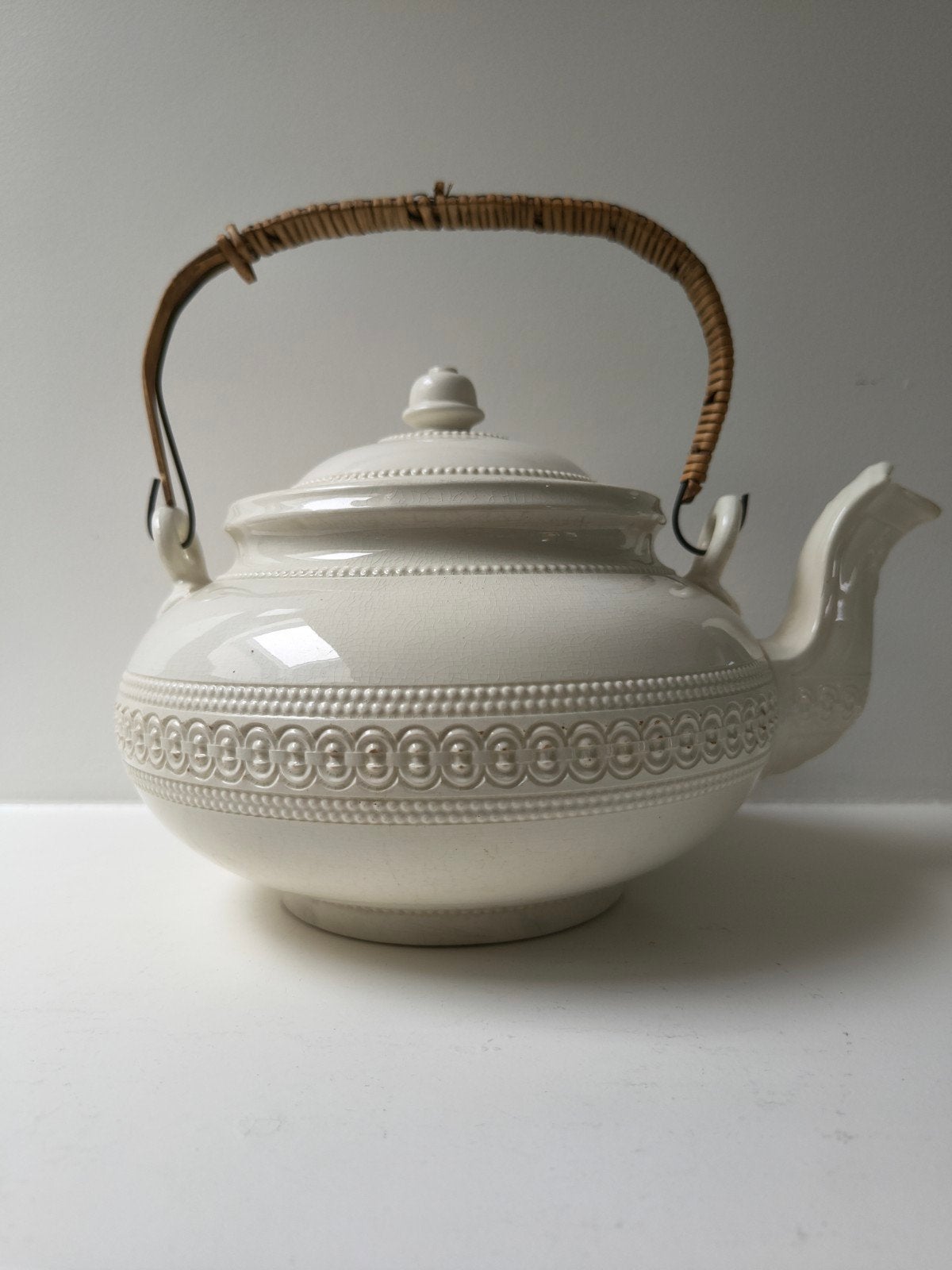 Antieke Petrus Regout Crème Ware Theepot (1860-1890), Antiek en Kunst, Ophalen of Verzenden