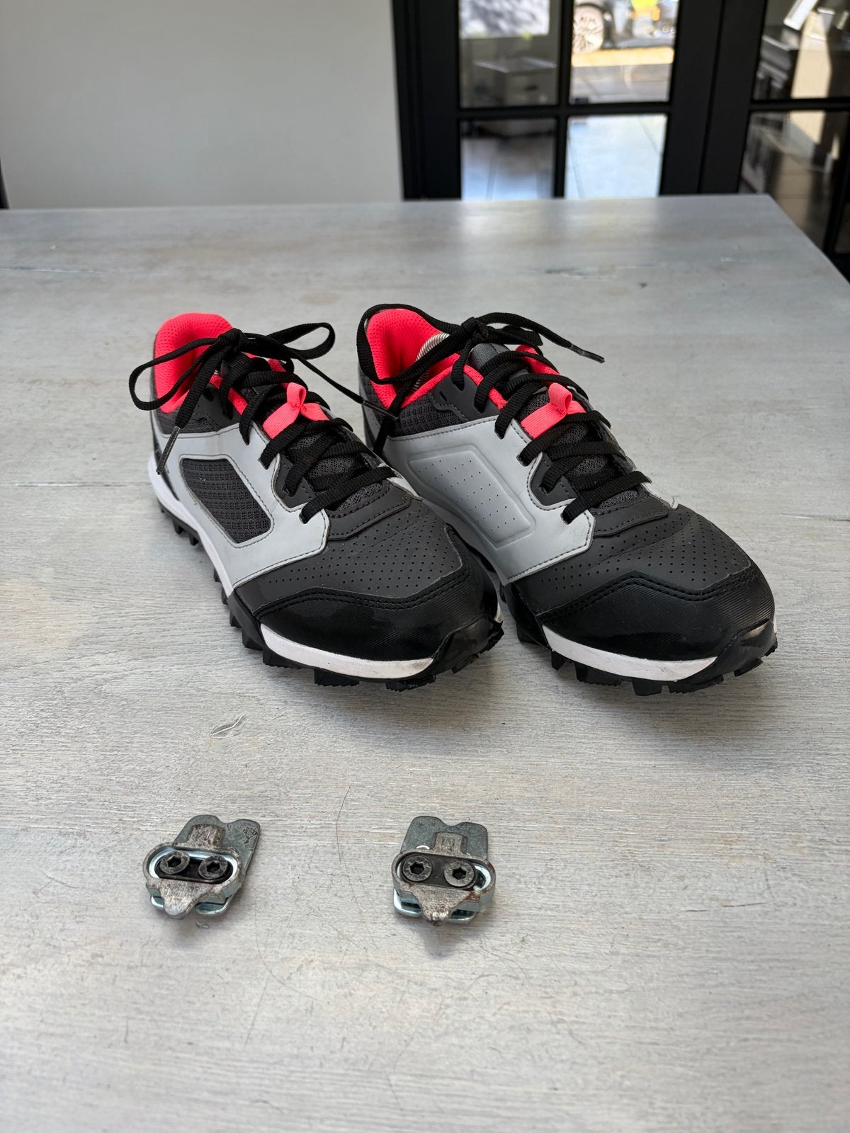 Rockrider mountainbikeschoenen met SPD-plaatjes, Schoenen, Overige maten, Ophalen of Verzenden, Zo goed als nieuw