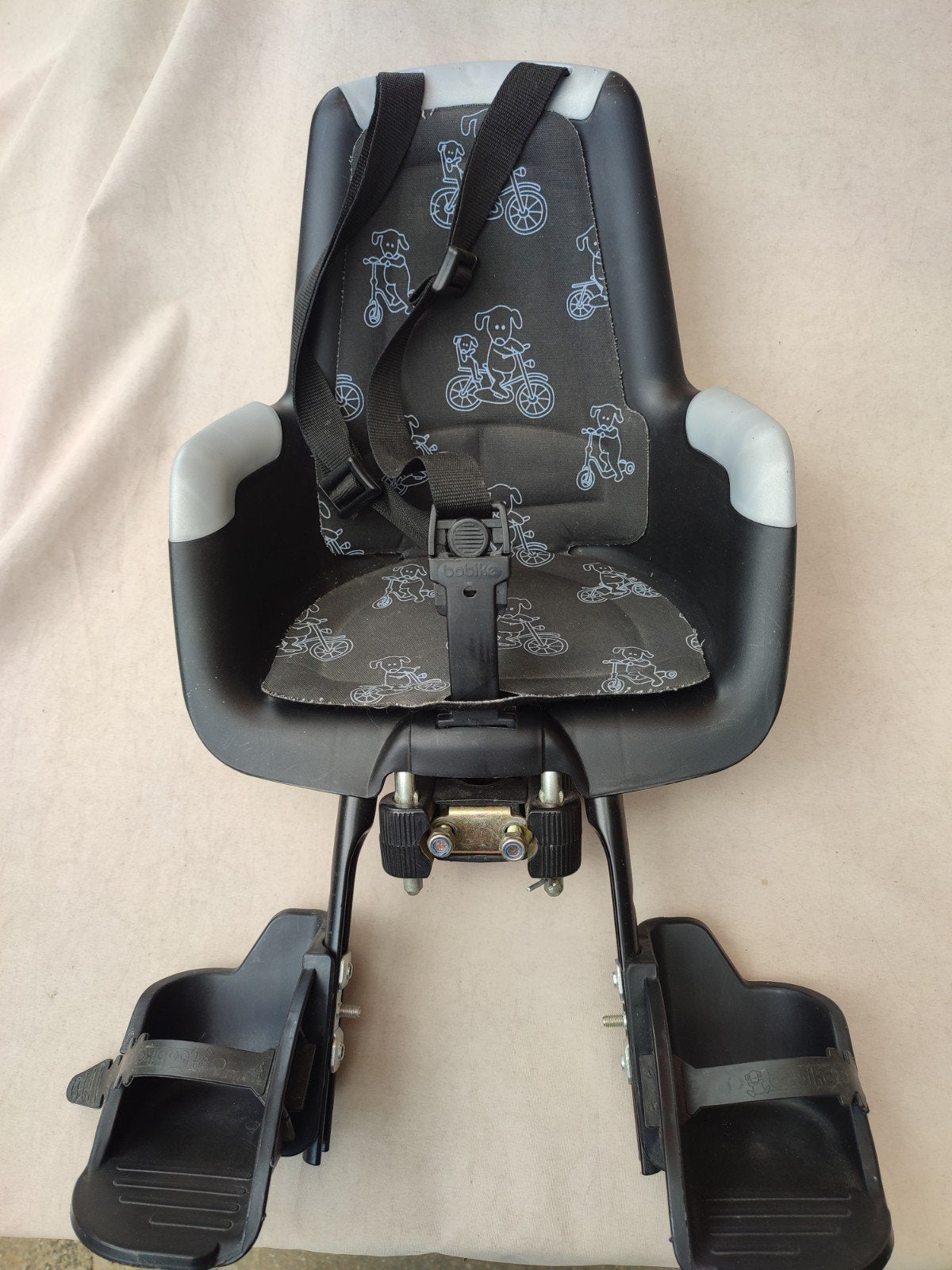 Bobike Mini+ fietszitje voor, 9-15kg, Ophalen, Bobike, Gebruikt, Voetsteuntjes