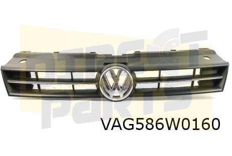 Volkswagen Polo grille (bij AC / inc. embleem) (RYP satijnzw, Auto-onderdelen, Carrosserie en Plaatwerk, Spatbord, Volkswagen