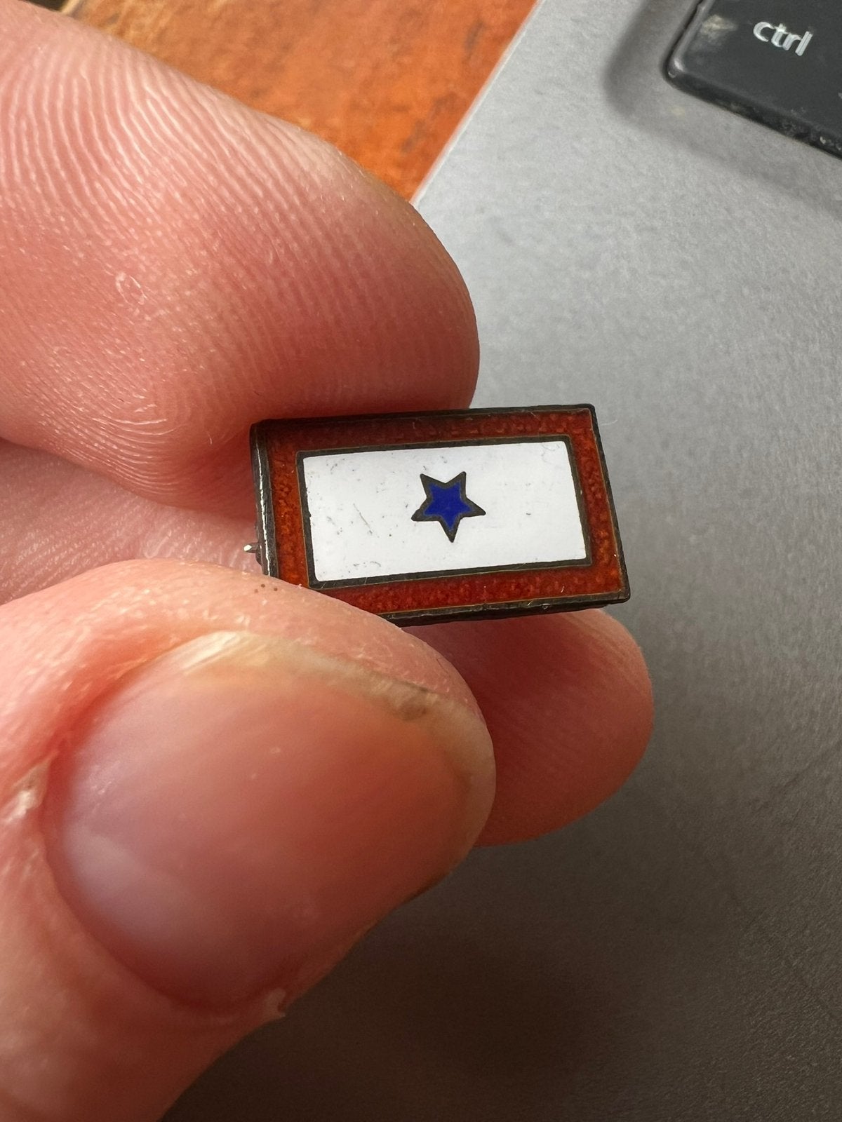 WO2 Amerikaans Sterling 1 Son in Service speld pin pinback, Amerika, Verzenden, Embleem of Badge