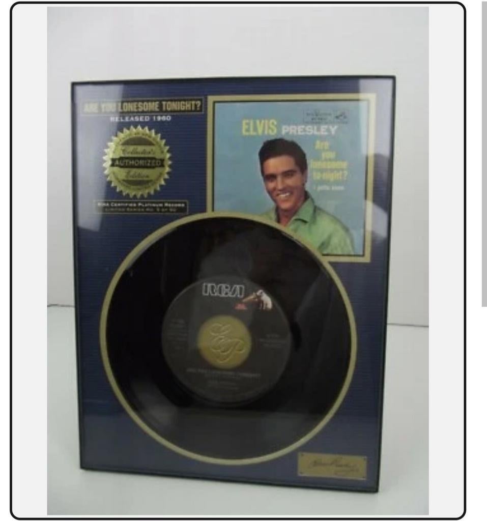 Elvis Presley - Are You Lonesome Tonight? (Platinum Record), 7 inch, Ophalen of Verzenden, Zo goed als nieuw, Limited edition