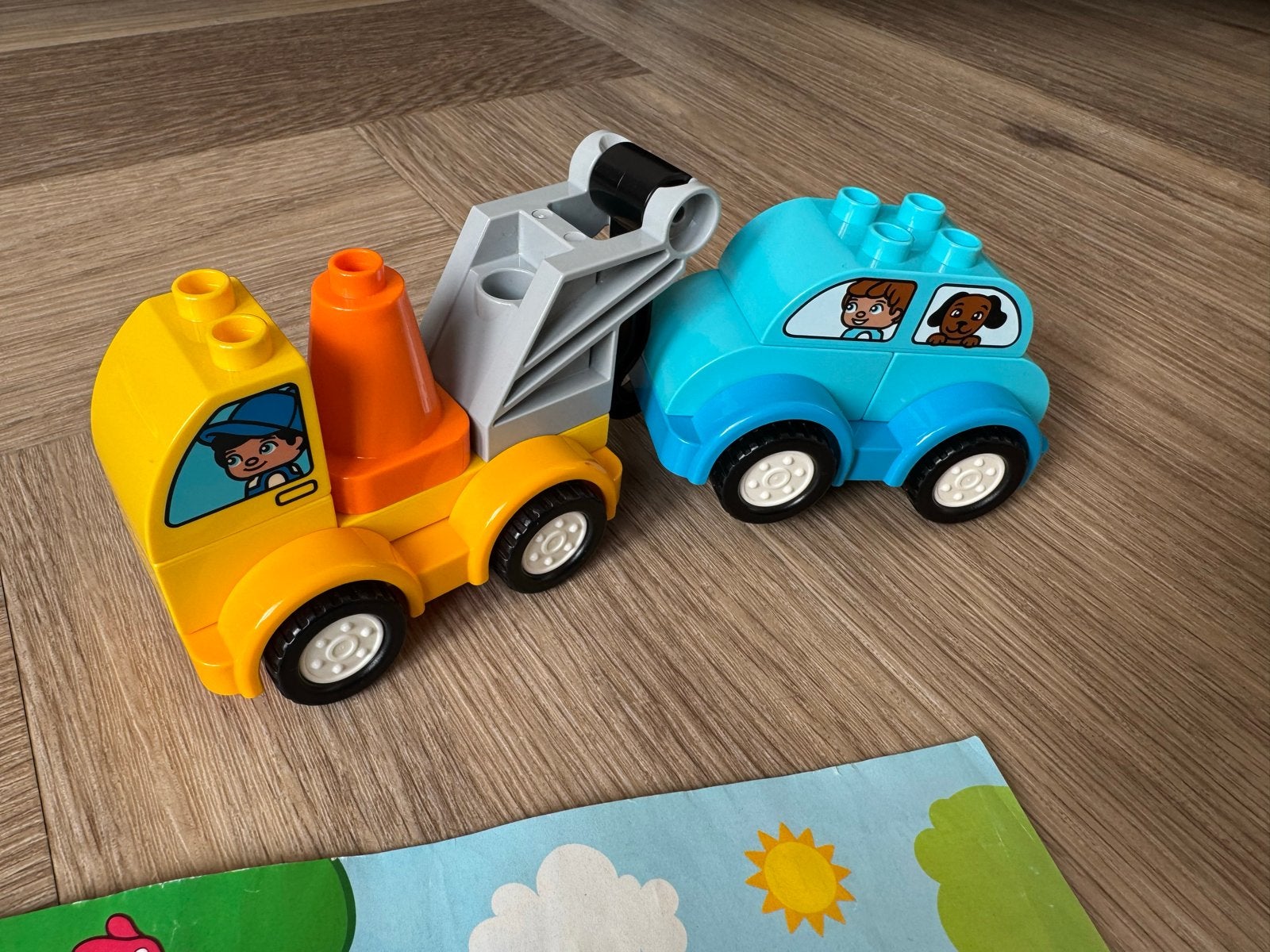 Lego Duplo Takelwagen en Auto, Overige thema's, Verzenden, Zo goed als nieuw, Duplo