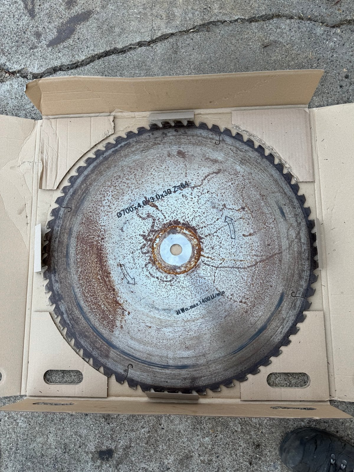 Cirkelzaagblad Ø700mm - Gebruikt, Ophalen of Verzenden, Gebruikt, Cirkelzaag