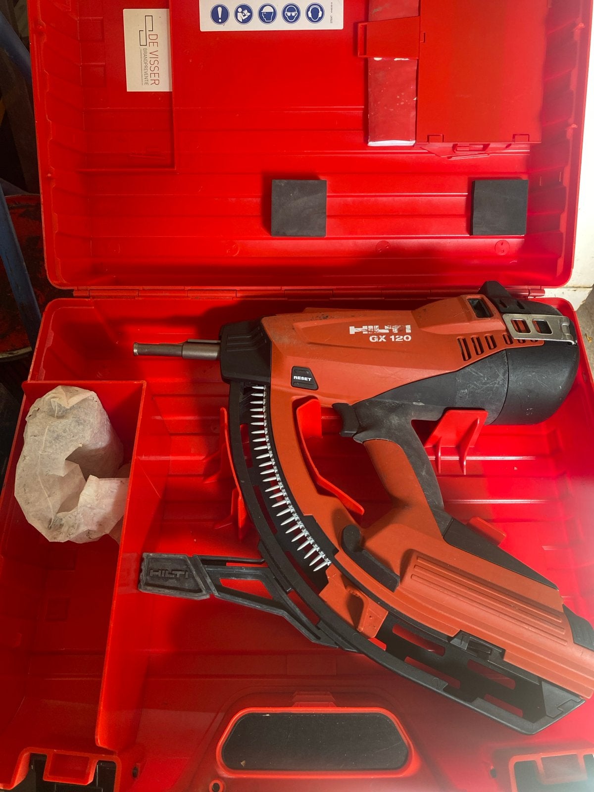 Hilti GX 120 Gas tacker, Ophalen of Verzenden, Zo goed als nieuw