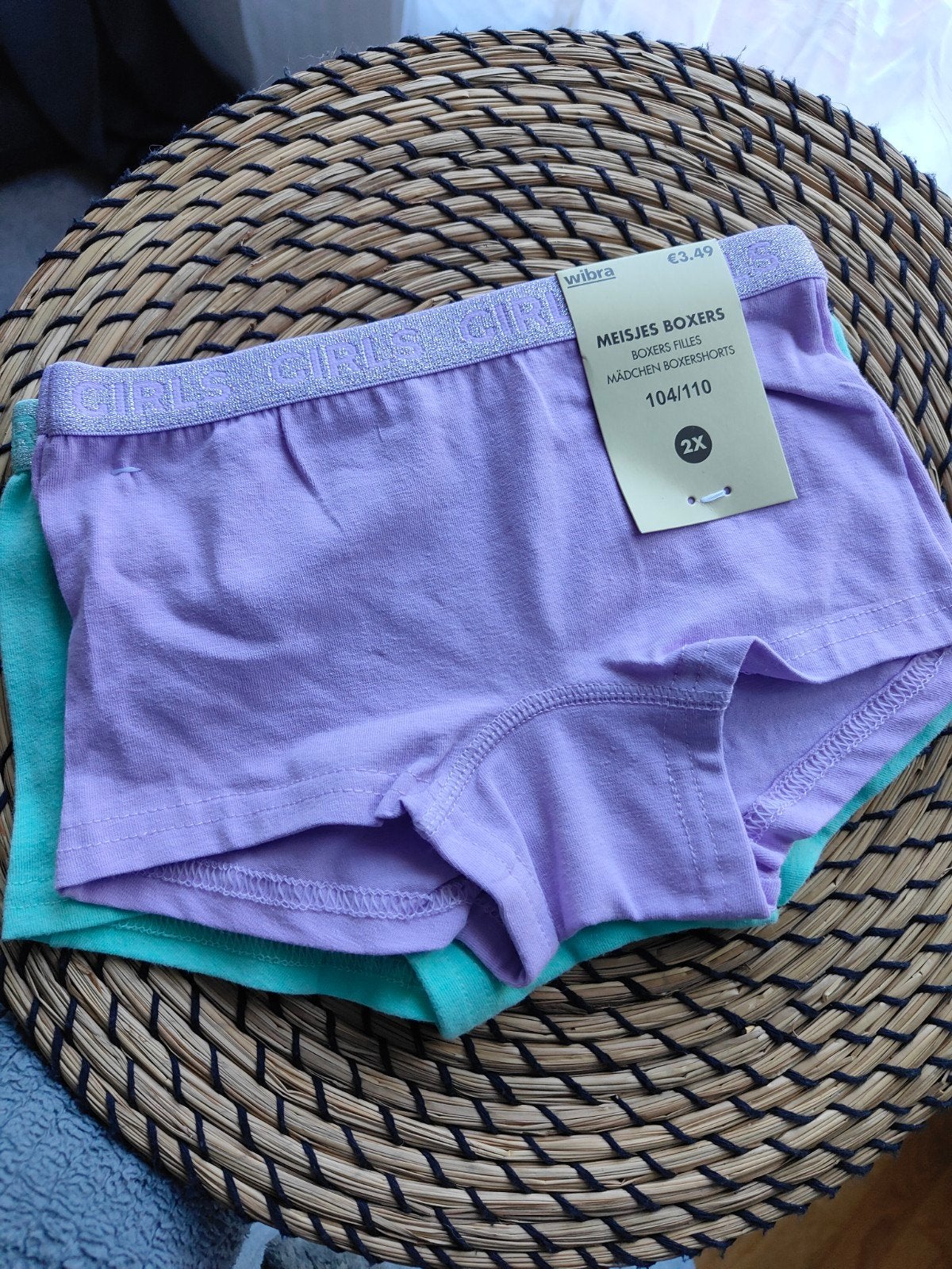2 meisjes boxers, maatje 104/110, Kinderen en Baby's, Kinderkleding | Maat 104, Nacht- of Onderkleding, Meisje, Nieuw, Ophalen of Verzenden