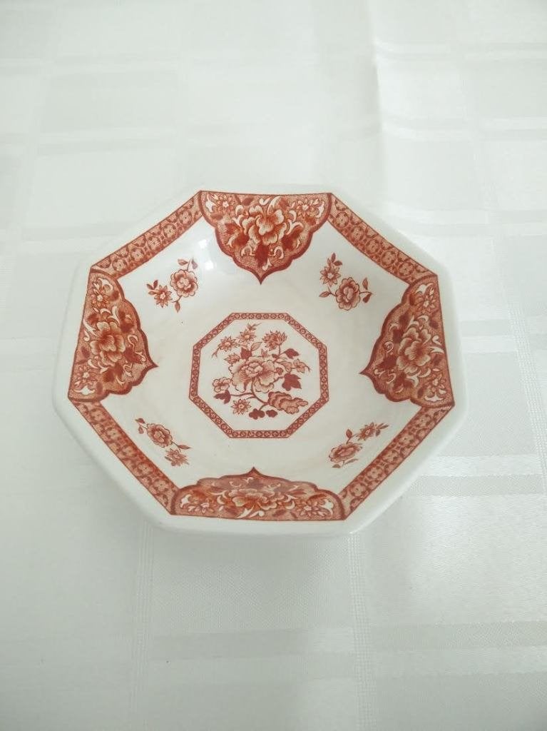 Antiek 8 hoekig schaaltje Royal Staffordshire old pekin, Ophalen of Verzenden