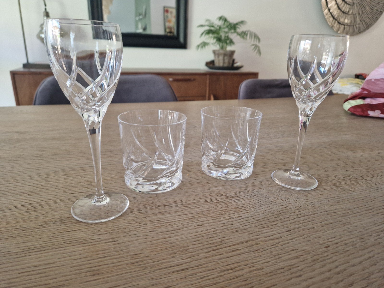 Wedgwood Toscane: 2 portglazen en 2 whiskey glazen, Ophalen of Verzenden