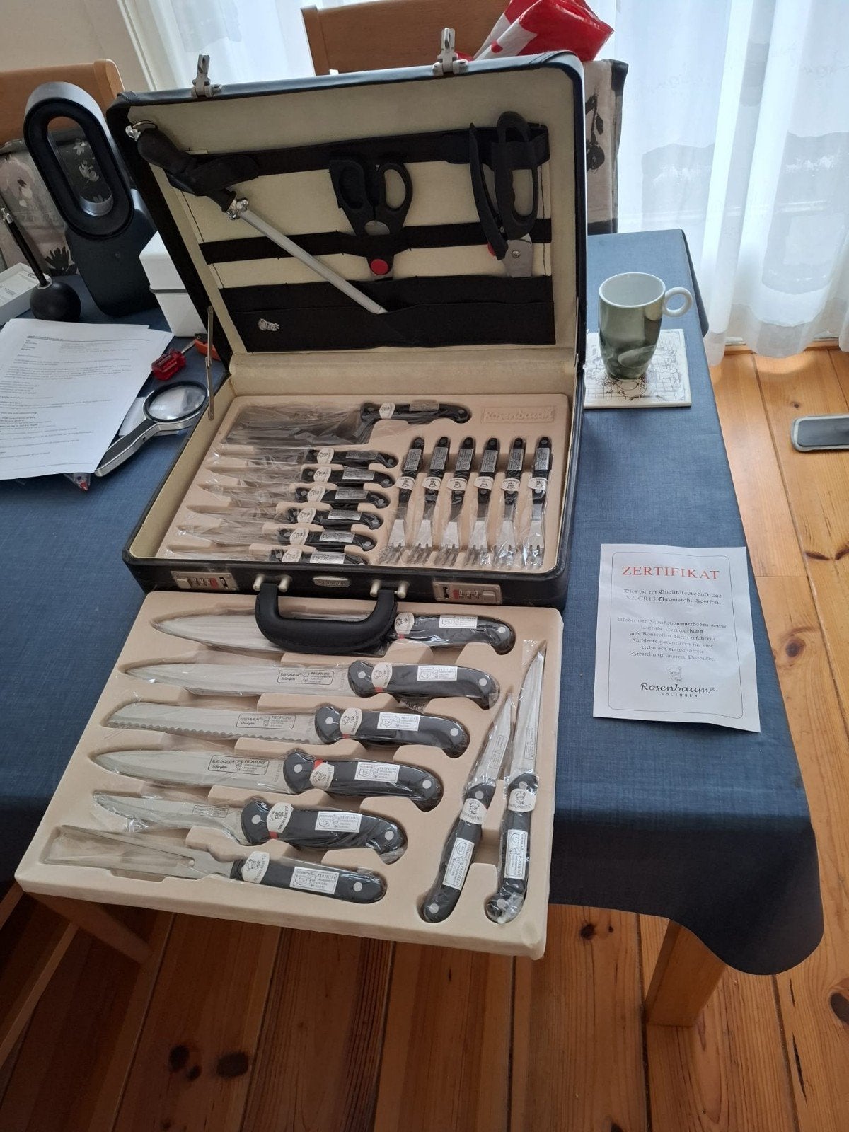 Rosenbaum Messenset in Koffer - Nieuw, Ophalen, Bestekset, Nieuw, Messenset