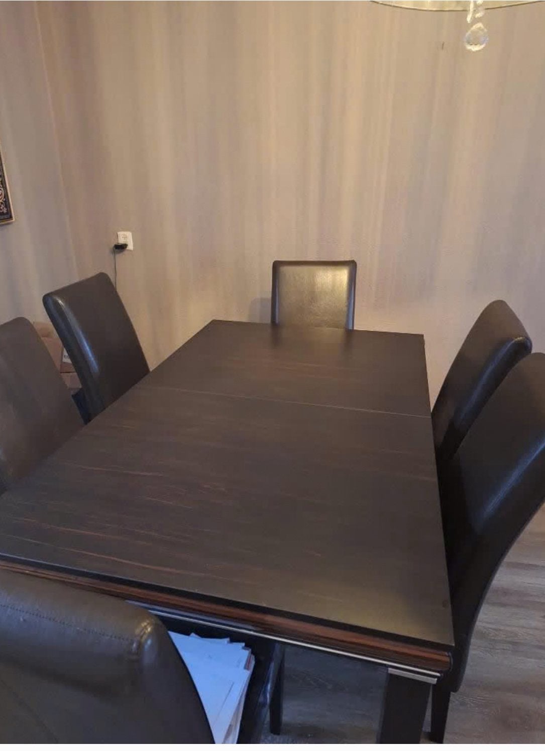 Istikbal Eettafel met 5 Stoelen - Uitschuifbaar, Zo goed als nieuw, Vijf personen of meer, 150 tot 200 cm, Rechthoekig