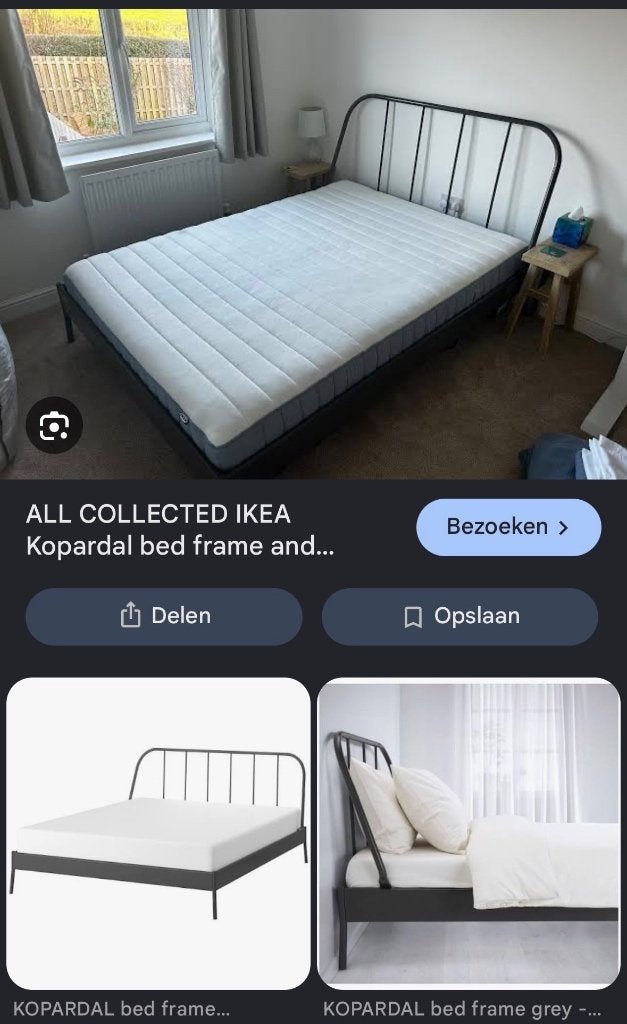 Tweepersoons bed Kopardal, Ophalen, Gebruikt, Tweepersoons, 140 cm