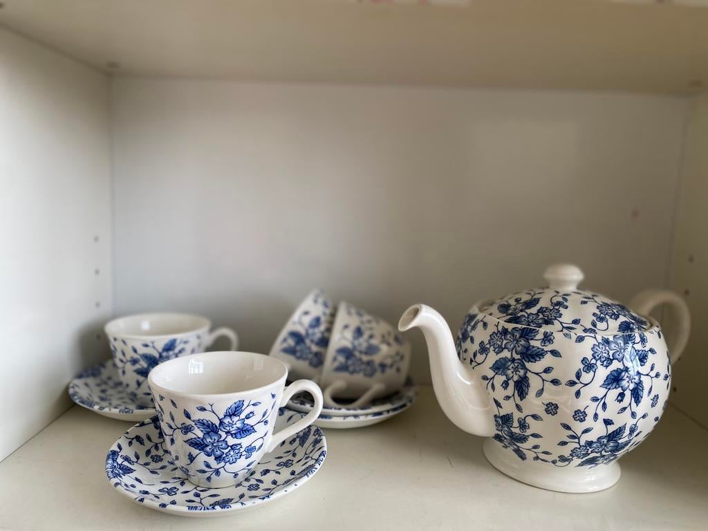 Royal tudor bouquet servies theeservies set engels, Antiek en Kunst, Antiek | Servies compleet, Ophalen of Verzenden
