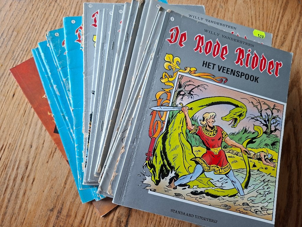 Rode Ridder stapel 28x zilver grijs blauw ook los te koop, Gelezen, Willy Vandersteen, Ophalen of Verzenden, Meerdere stripboeken