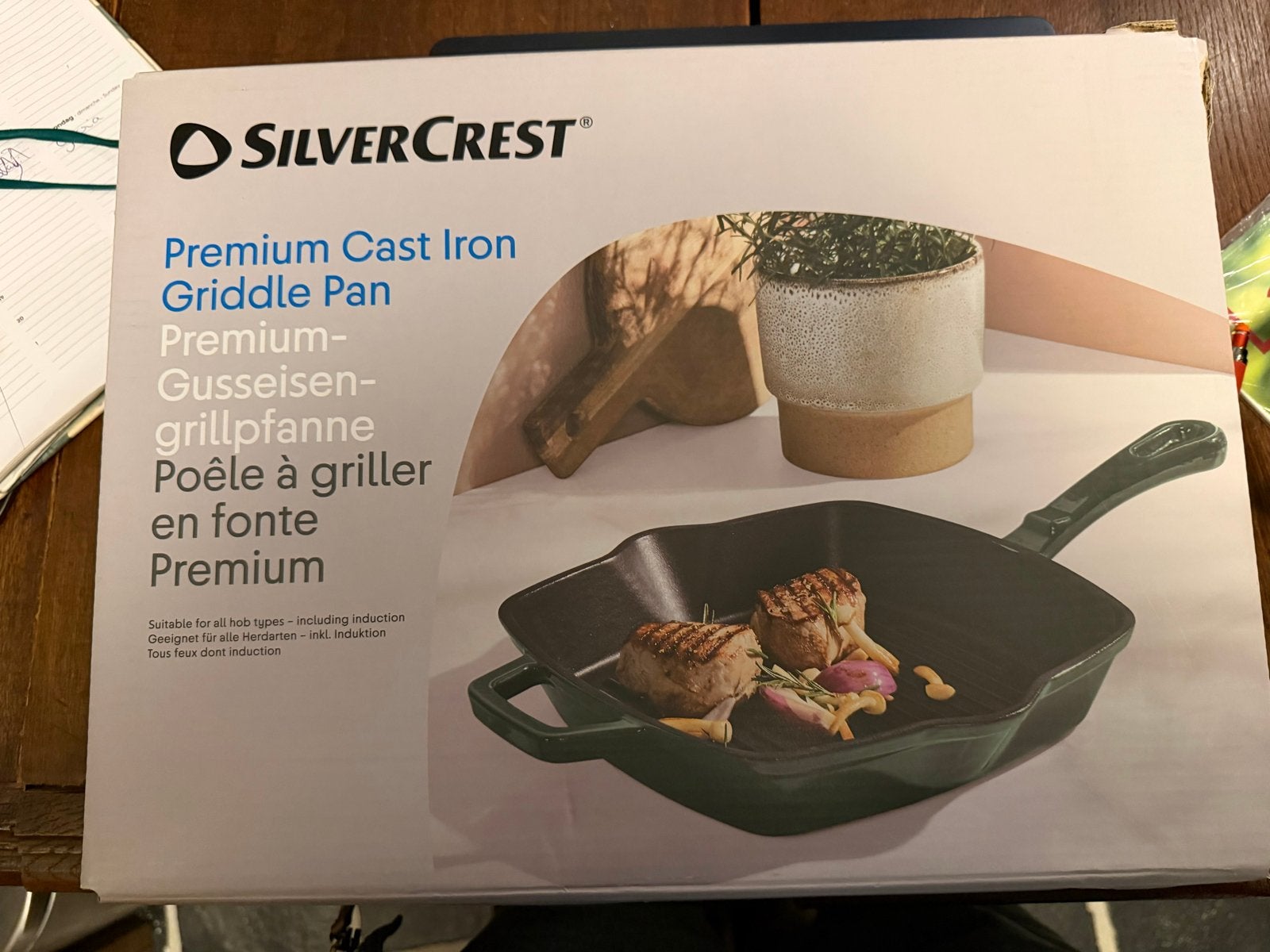SilverCrest Premium Gietijzeren Grillpan, Koekenpan, Gietijzer, Geschikt voor inductie, Ophalen of Verzenden
