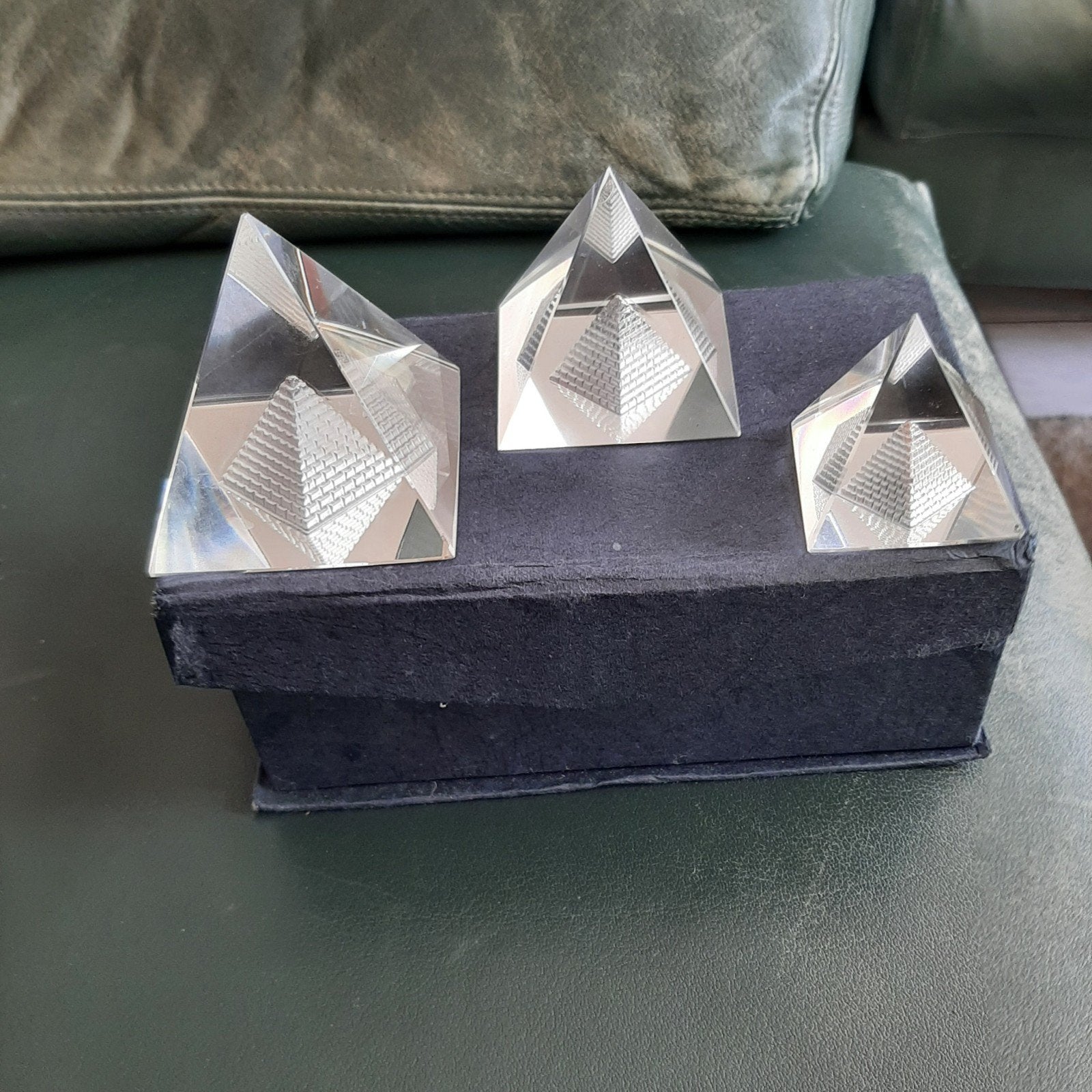 Kristallen vintage piramides, Ophalen of Verzenden, Nieuw, Kristal