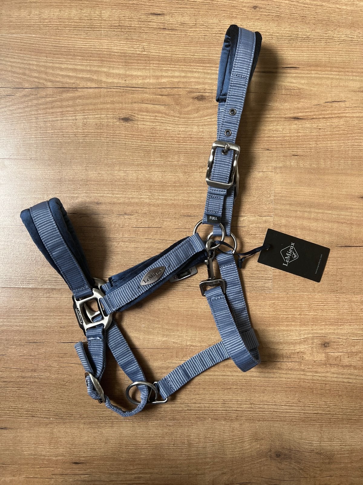 LeMieux Versailles Halster Full L Blauw Jay Blue met Touwtje, LeMieux, Ophalen of Verzenden, Zo goed als nieuw, Blauw