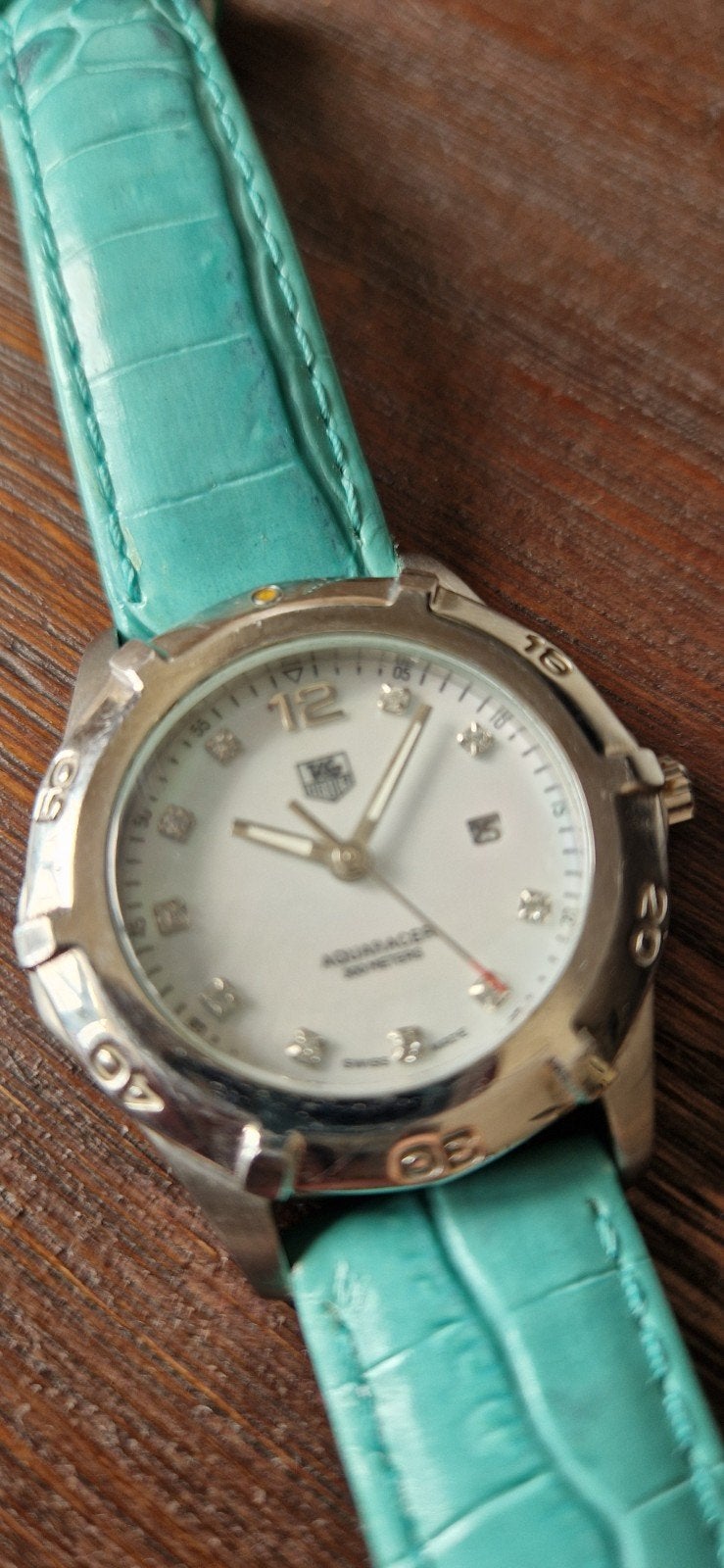TAG Heuer Aquaracer Dameshorloge, Staal, Polshorloge, Met strass, Ophalen