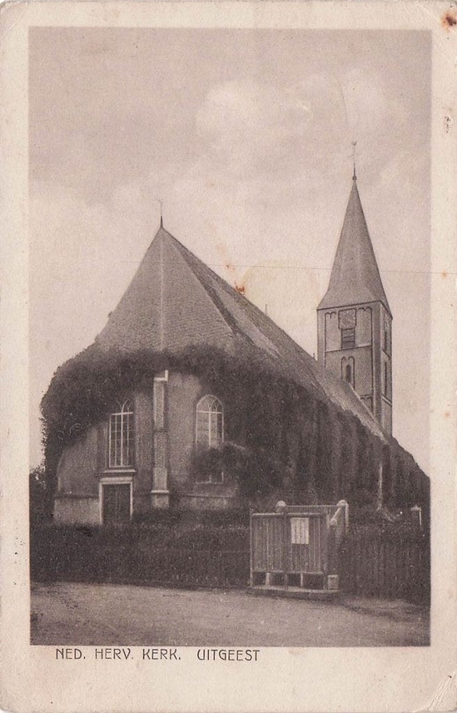 703-018-019 Ned Herv Kerk Uitgeest, Verzamelen, Ansichtkaarten | Nederland, Verzenden, Voor 1920, Noord-Holland