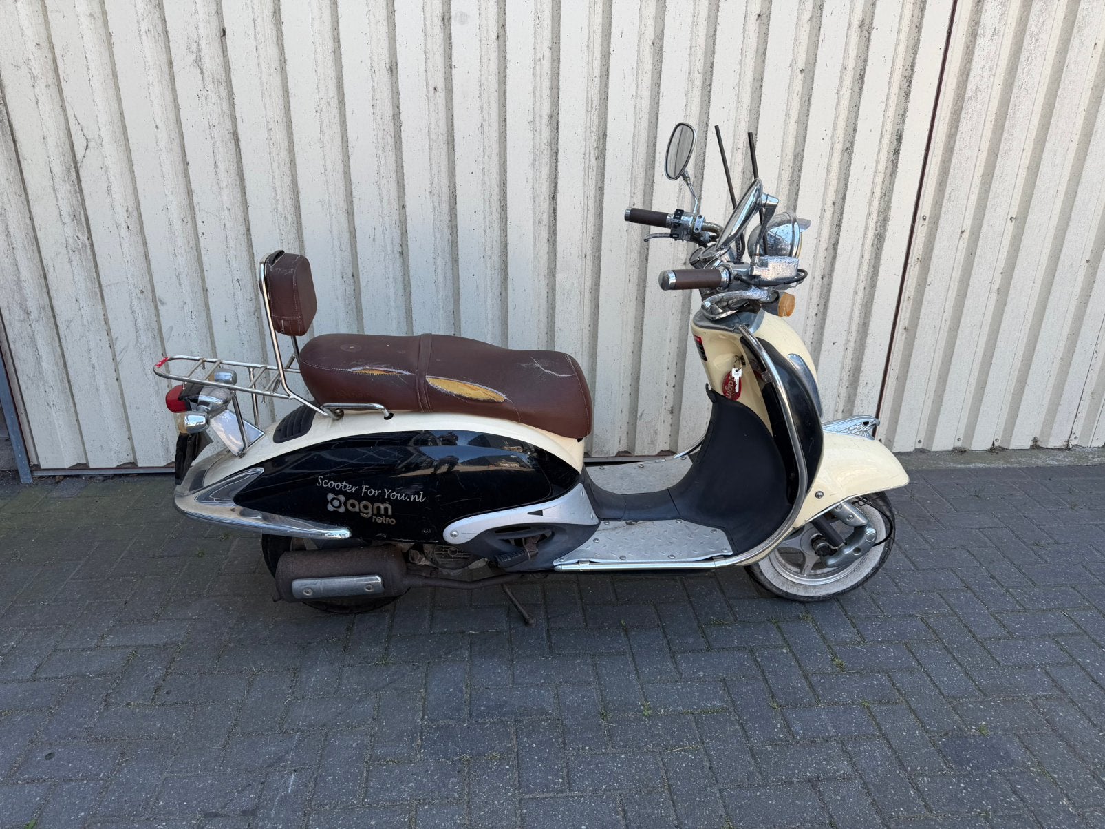 Agm retro scooter 25km, Gebruikt, Benzine, Ophalen, Overige merken