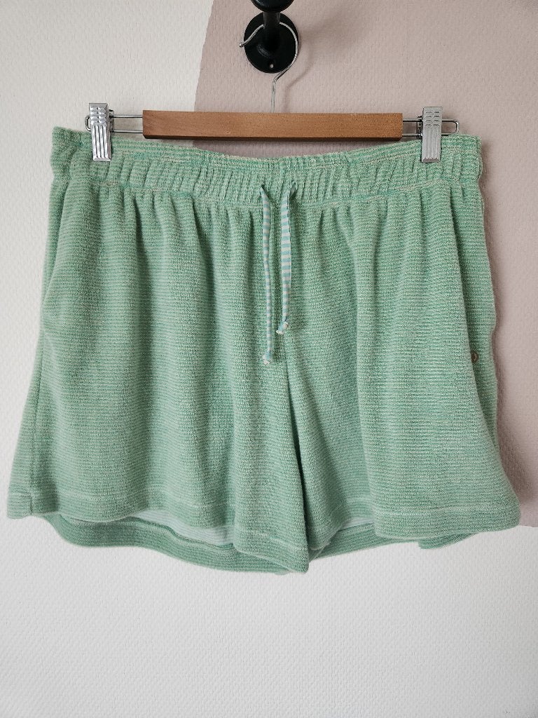 Pip Studio - groene kort broek - badstof - XL, Pip Studio, Ophalen of Verzenden, Nieuw, Maat 46/48 (XL) of groter