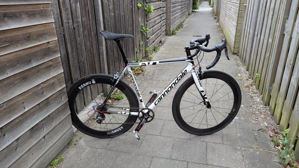 Cannondale Supersix Evo Hi-Mod, maat 54, 2012., Fietsen en Brommers, Fietsen | Racefietsen, 28 inch, Gebruikt, Carbon, 10 tot 15 versnellingen