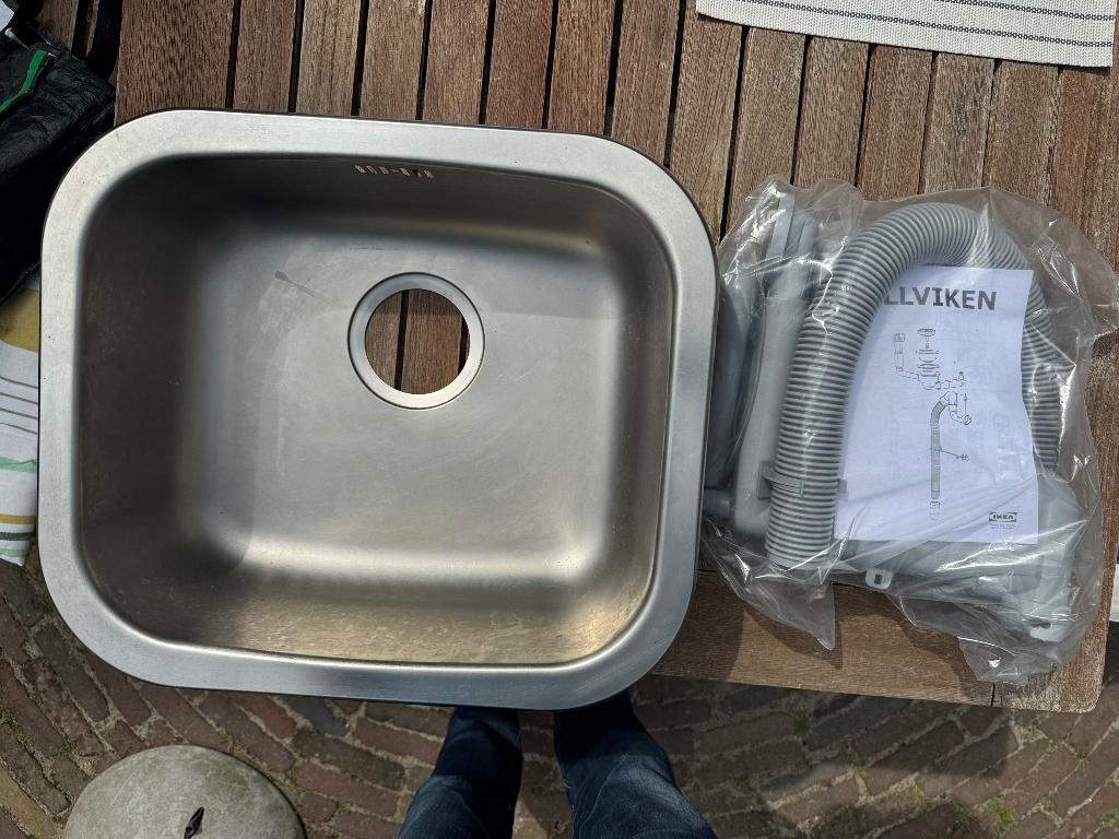 Ikea FYNDIG spoelbak en sifon, Ophalen, Nieuw, 50 tot 100 cm, Minder dan 100 cm
