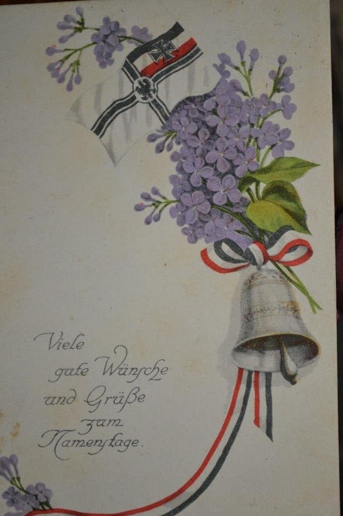 DUITSLAND 1915  LILA SERINGEN VLAG ADELAARSWAPEN, Ophalen of Verzenden, Voor 1920, Gelopen, Sterren en Beroemdheden