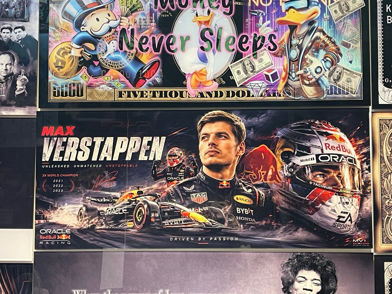 Max Verstappen 3x Wereldkampioen plexyglas 120x50 cm, Antiek en Kunst, Kunst | Schilderijen | Modern, Ophalen of Verzenden