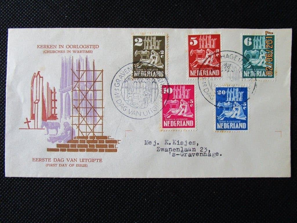 nederl. fdc e 2  1x open klep 100,-e /2x gesloten klep 75,-e, Verzenden, Nederland