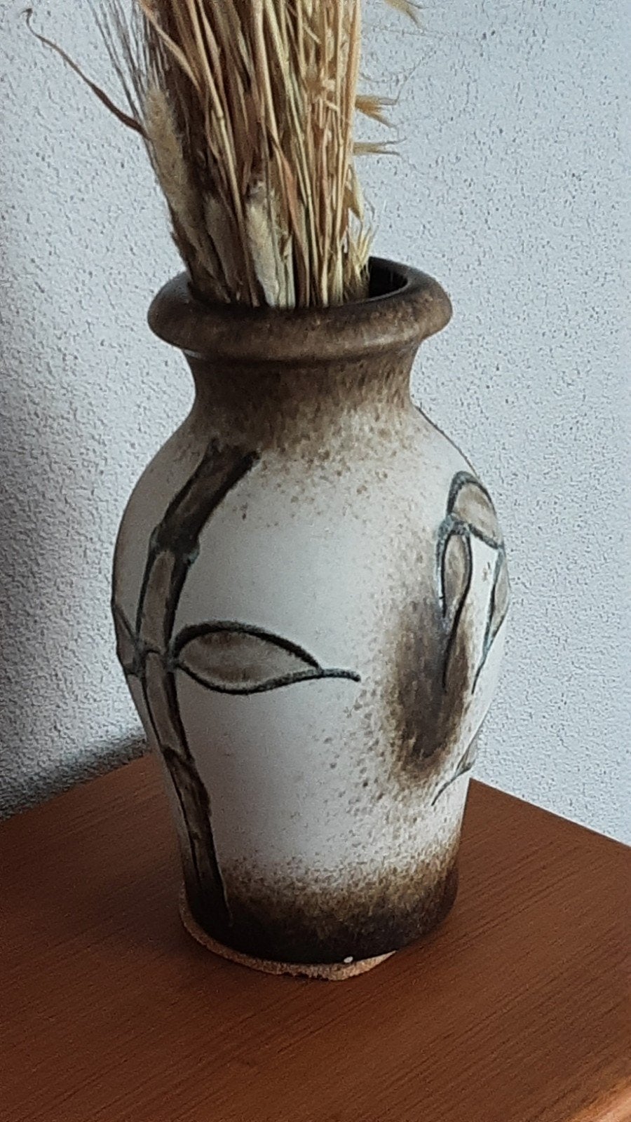 Vintage Scheurich Vaas West Germany beige, Ophalen of Verzenden