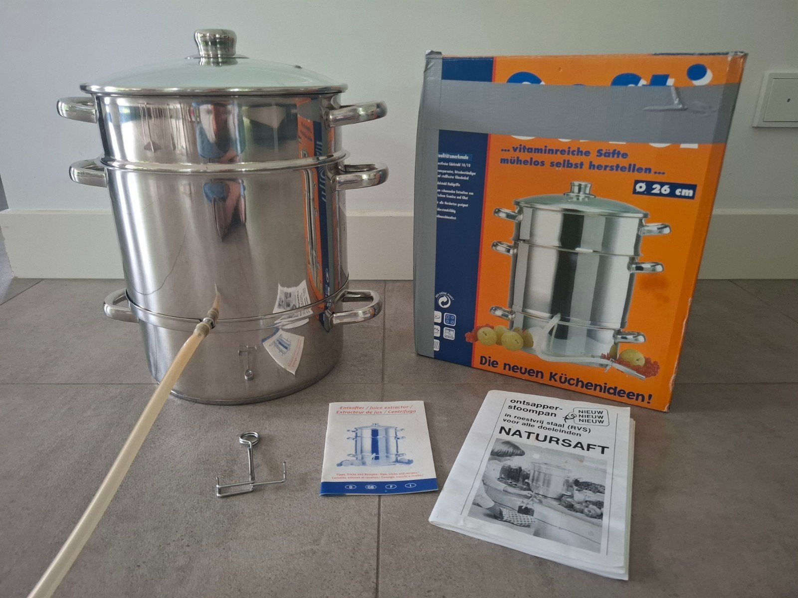Safti Ontsapper Stoompan Sap Extractor, Huis en Inrichting, Ophalen of Verzenden, Zo goed als nieuw