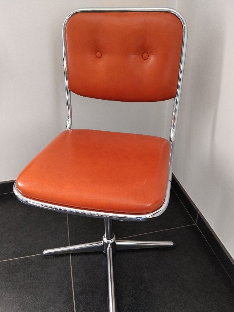 vintage retro stoel, Ophalen, Zo goed als nieuw, Bruin, Eén