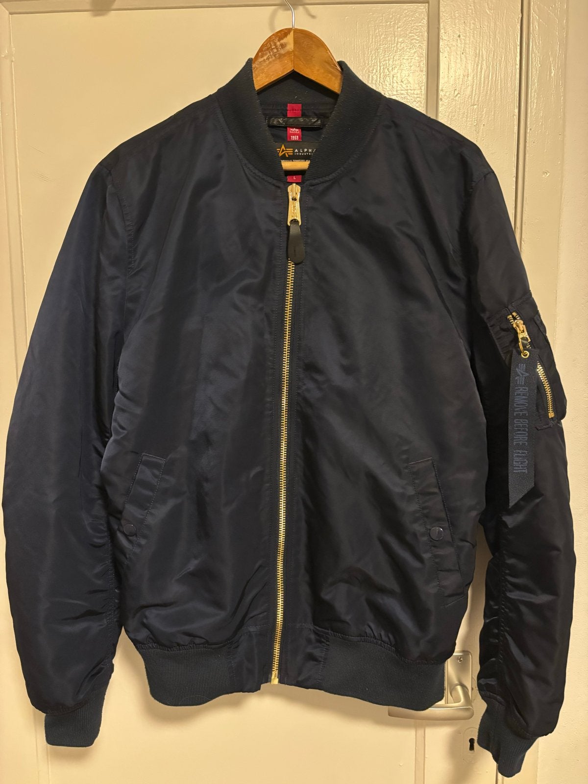 Alpha Industries Bomberjack - Maat L, Ophalen, Zo goed als nieuw, Maat 52/54 (L), Blauw