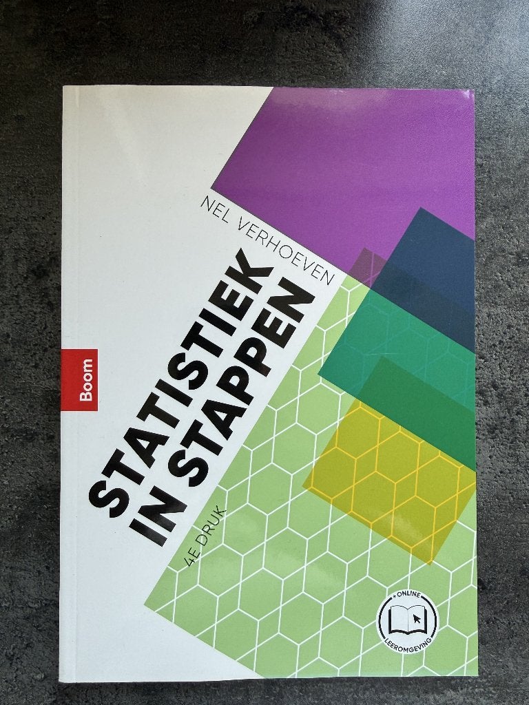 NIEUW – Statistiek in stappen – 4e druk – ISBN 9789024442621, Ophalen of Verzenden, Gamma, Nieuw, HBO