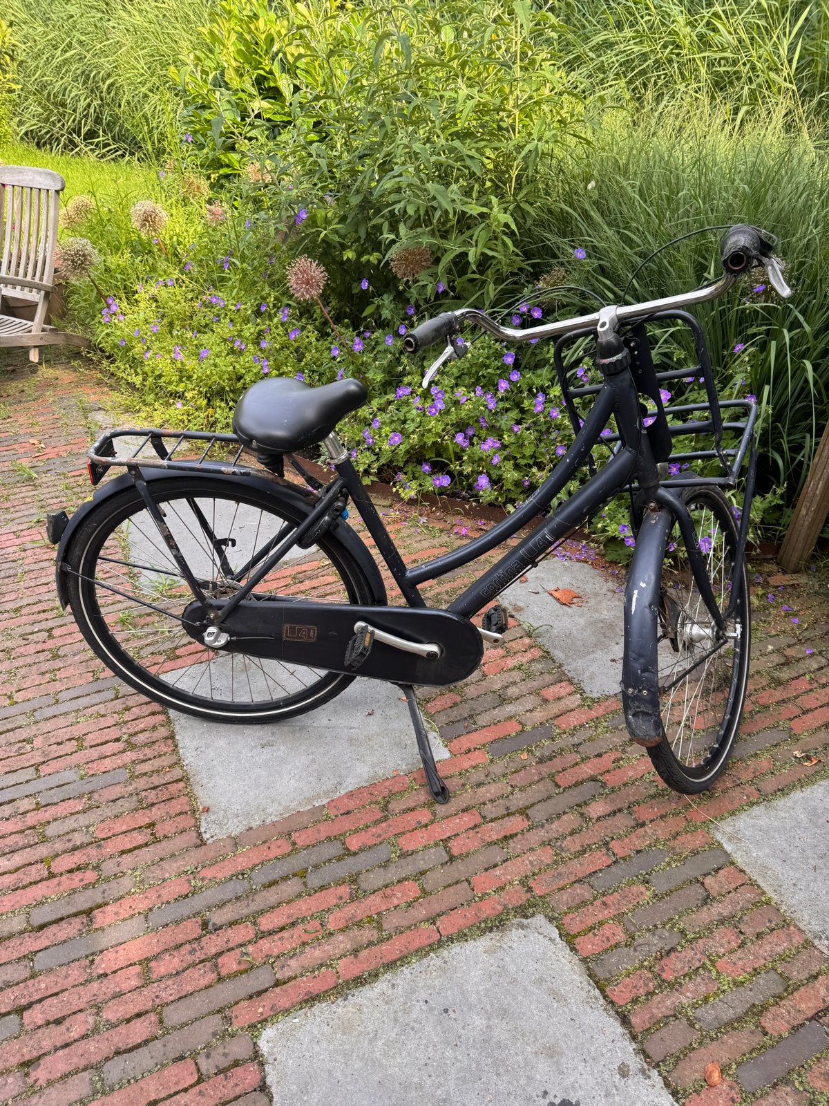 Cortina U4 Jeans transportfiets, 28 inch wielen, klein frame, Gebruikt, Versnellingen, Minder dan 47 cm, Trommelrem