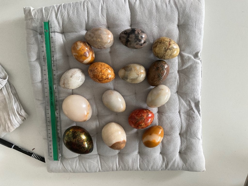 15 mooie marmeren eieren, Ophalen of Verzenden, Mineraal
