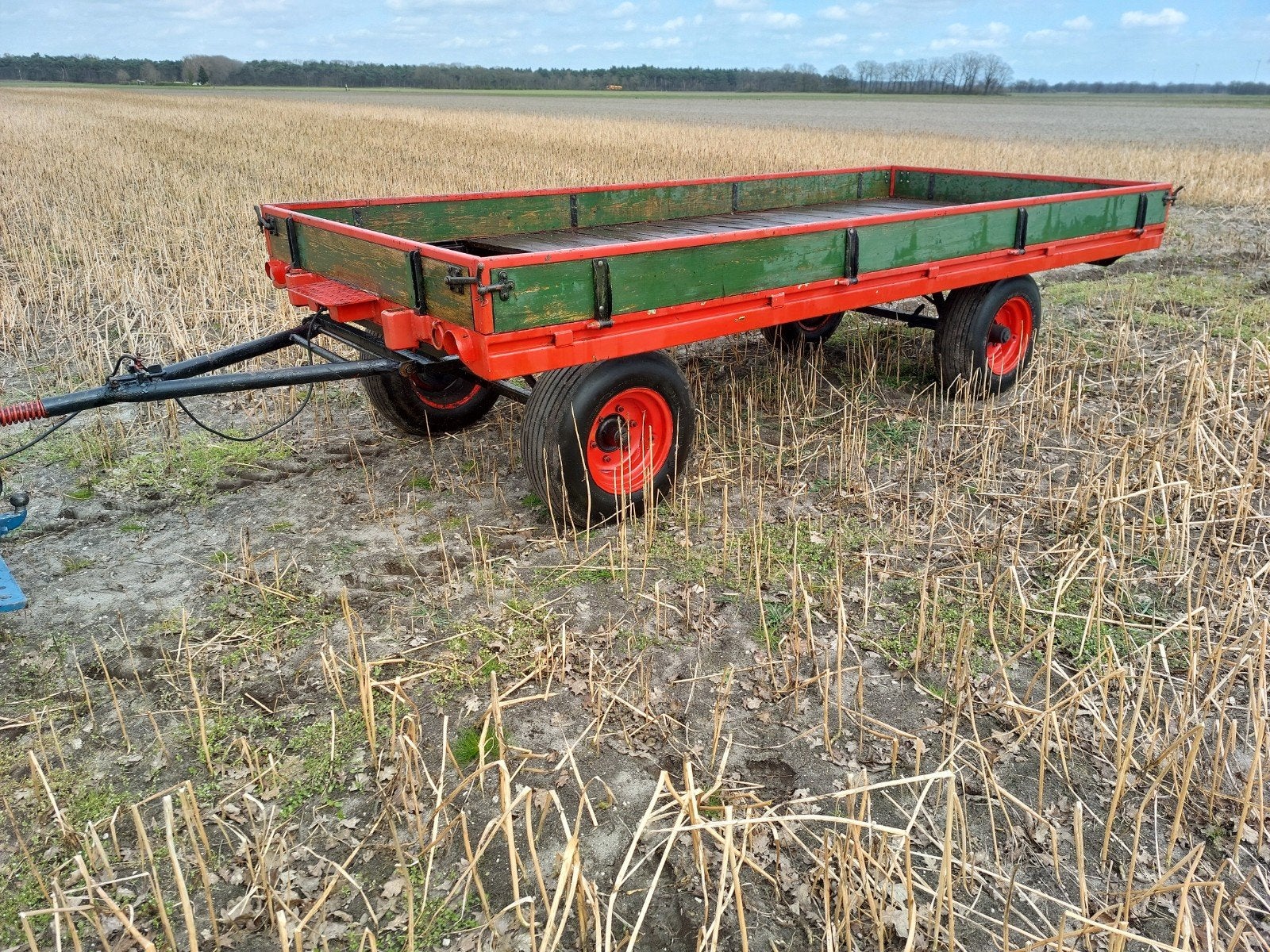 oude hooi wagen plattewagen onderstel pipowagen kar stro, Ophalen, Gebruikt