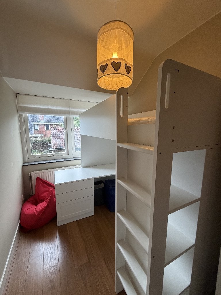 Ikea STUVA hoogslaper met bureau en kast, zonder matras, Ophalen, Hoogslaper, Eenpersoons, 200 cm