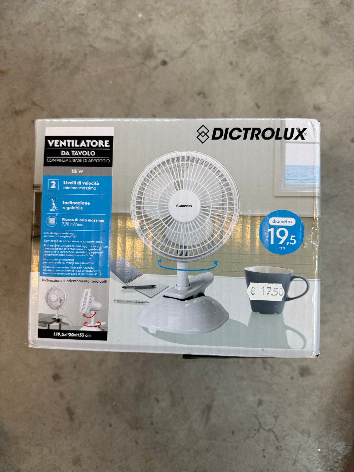 Compacte Ventilator voor Camping - DICTROLUX, Ophalen of Verzenden, Nieuw, Tafelventilator