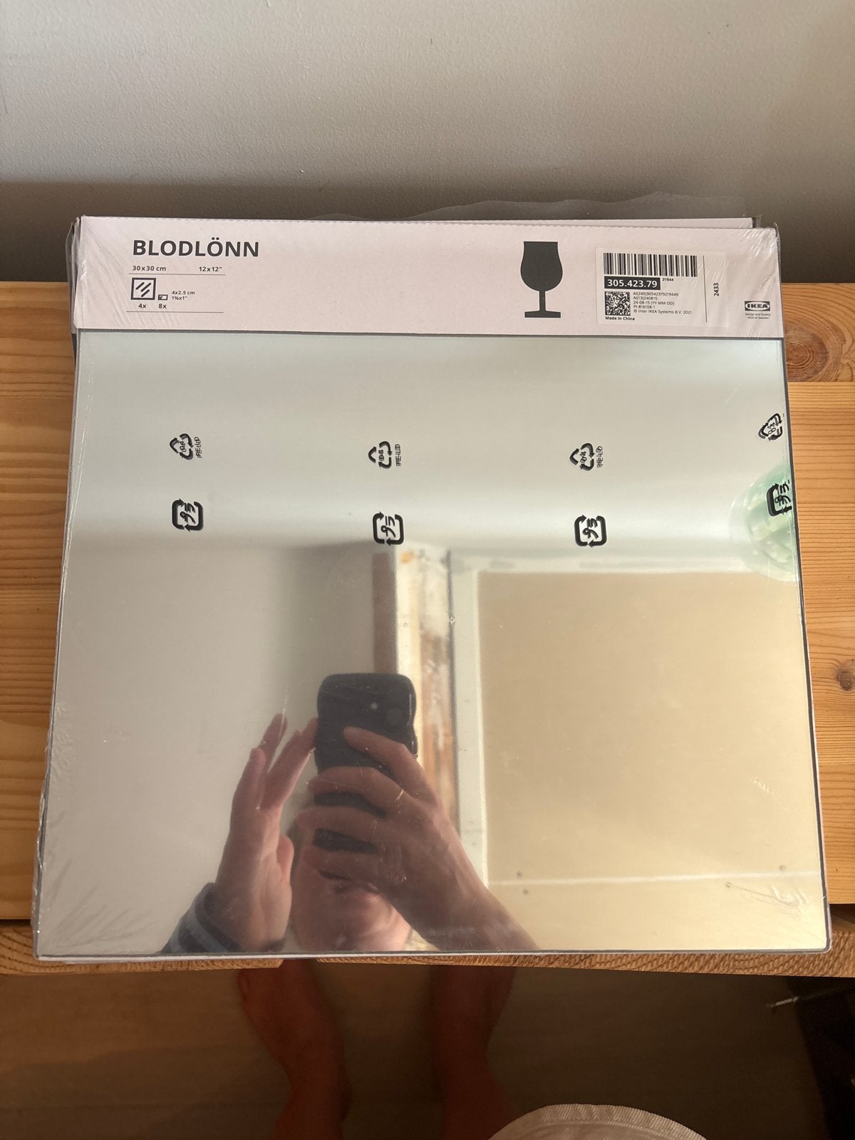 3 nieuwe IKEA BLODLÖNN spiegels 30x30 cm, Huis en Inrichting, Woonaccessoires | Spiegels, Minder dan 50 cm, Vierkant, Nieuw, Ophalen of Verzenden
