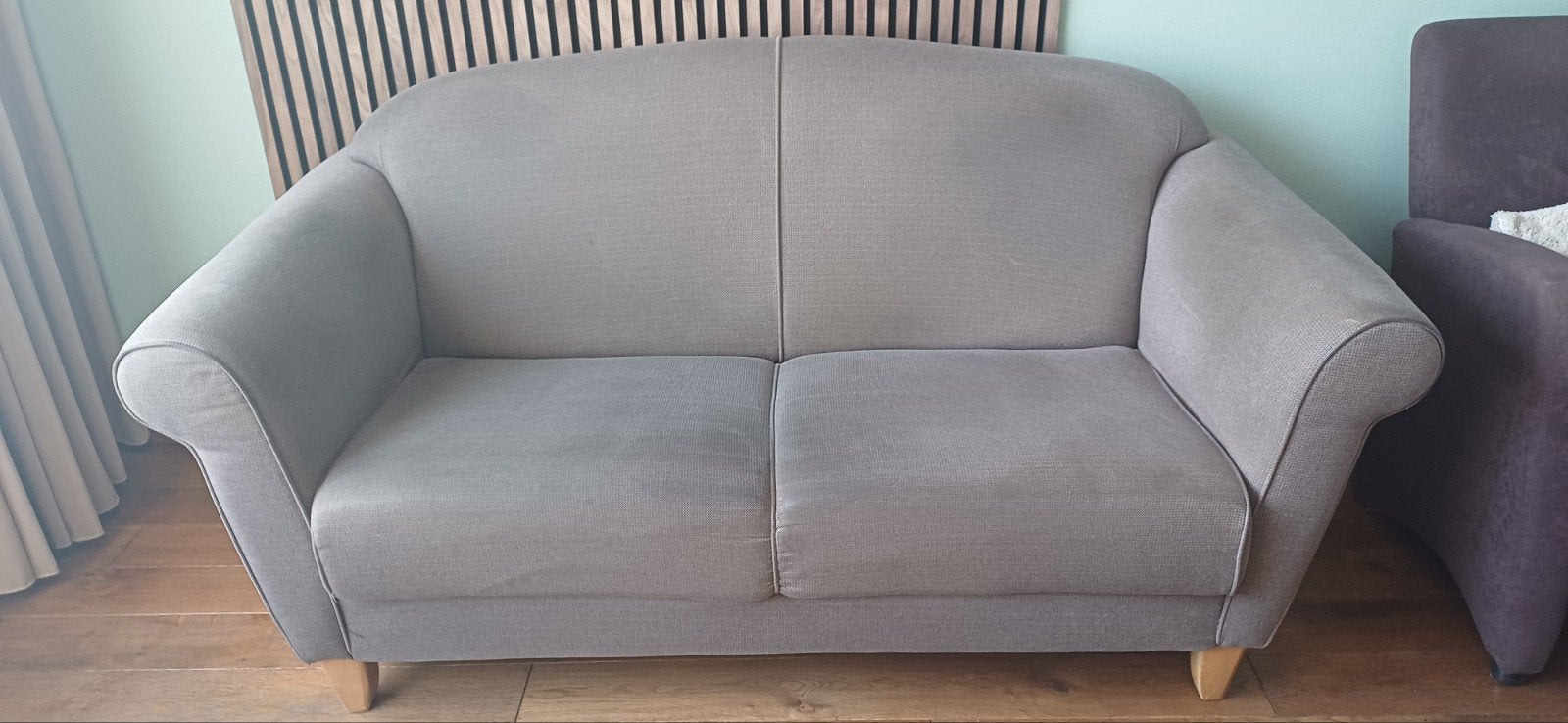Stevige 2,5 zits bank kleur taupe/ grijs voor 25 euro, Huis en Inrichting, Ophalen, Gebruikt, 150 tot 200 cm, Tweepersoons