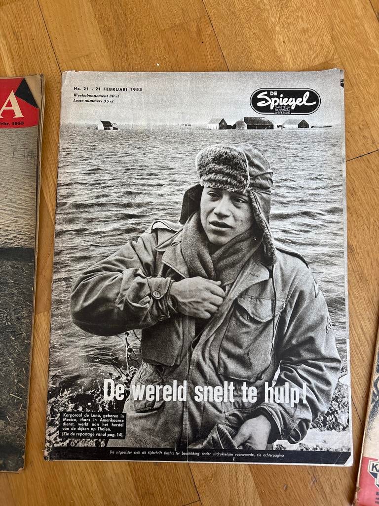 Tijdschriften Watersnoodramp 1953 - De Spiegel, Katholieke I, Verzamelen, Tijdschriften, Kranten en Knipsels, Ophalen of Verzenden