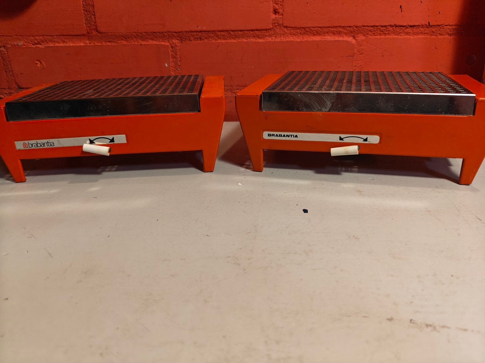 Vintage oranje Brabantia rechauds (2 stuks), Ophalen of Verzenden
